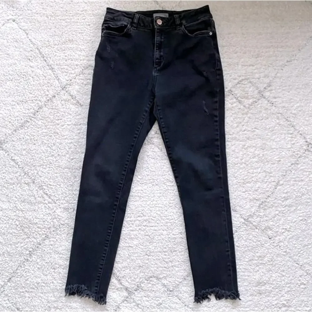 DL1961 Farrow High Rise Raw Frayed Hem Cropped Jeans Size 26
